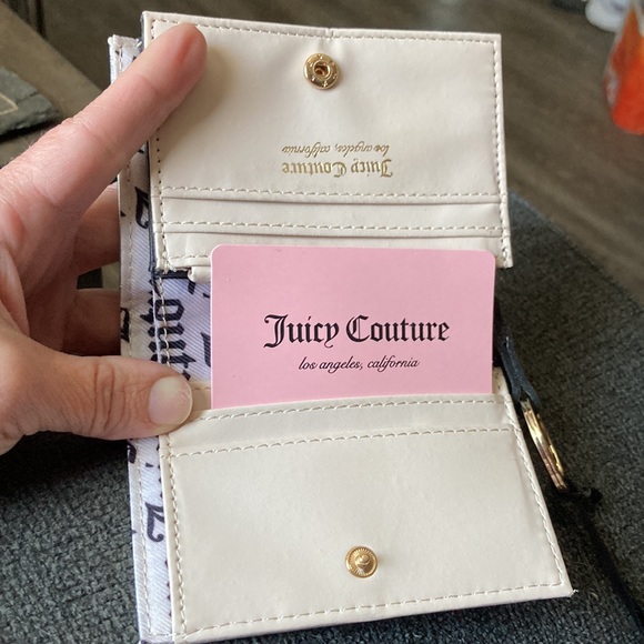 Juicy Couture Metallic Silver Shear Genius Small Structured Bifold. New with tag - Picture 7 of 11
